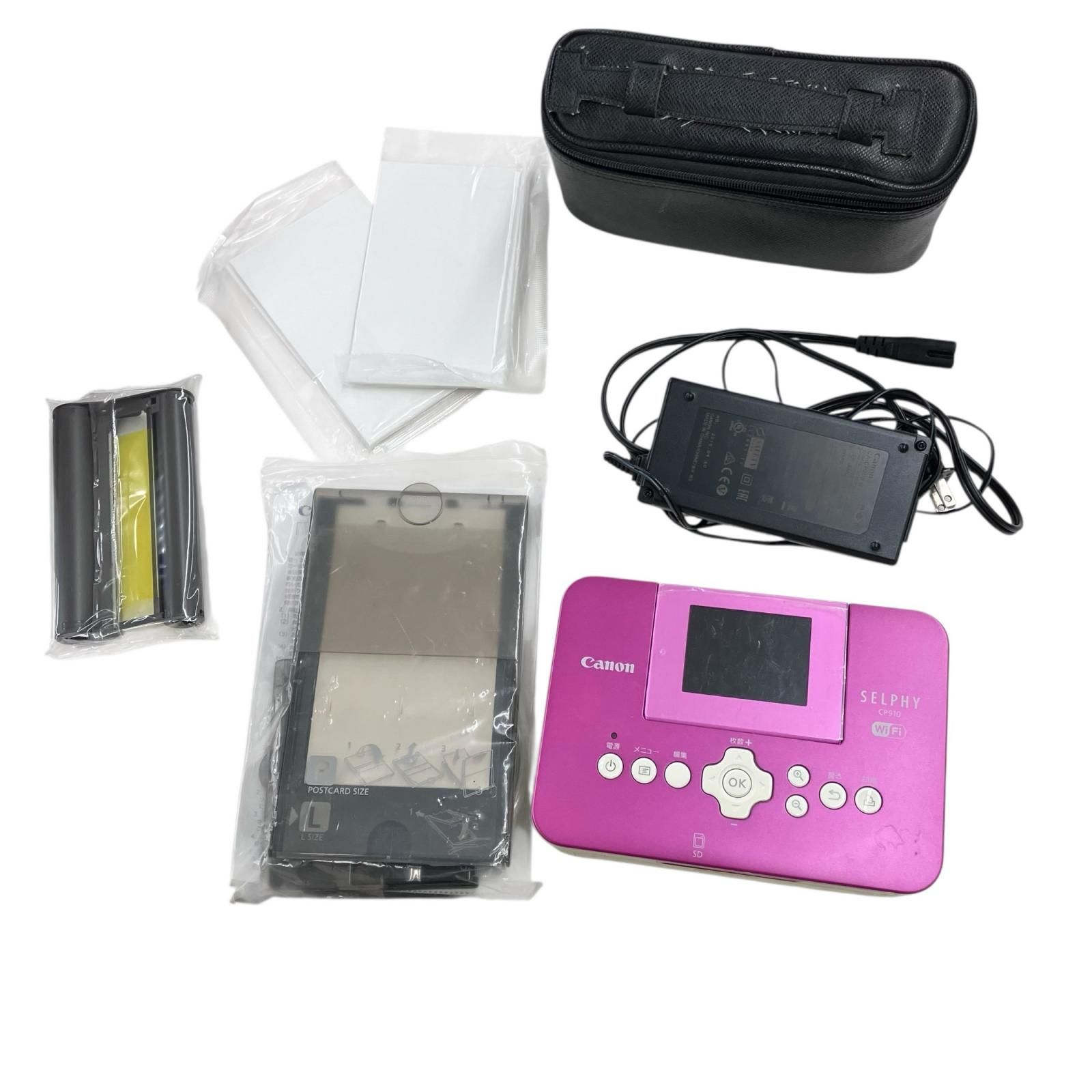 186001 現状品 canon キャノン コンパクトフォトプリンター SELPHY CP910 Wi-Fi ピンク