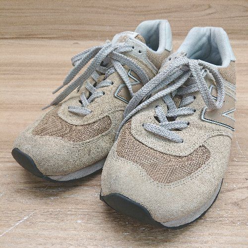 NEW BALANCE ニューバランス ML574NBE カジュアル ストリート軽量 スニーカー サイズ27 ベージュ メンズ 