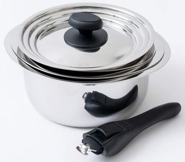 宮崎製作所 Miyazaki Seisakusho 十得鍋 鍋セット ソースポット 16 18 20cm 兼用蓋 片手ハンドル JN-ST-1