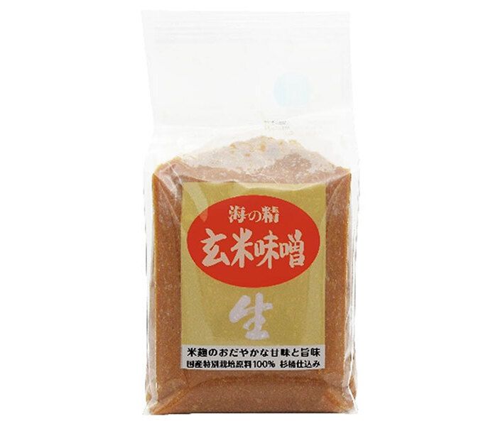 海の精 国産特栽 玄米味噌 1kg×10袋入× 2ケース ｜ みそ 味噌 調味料 食品 玄米
