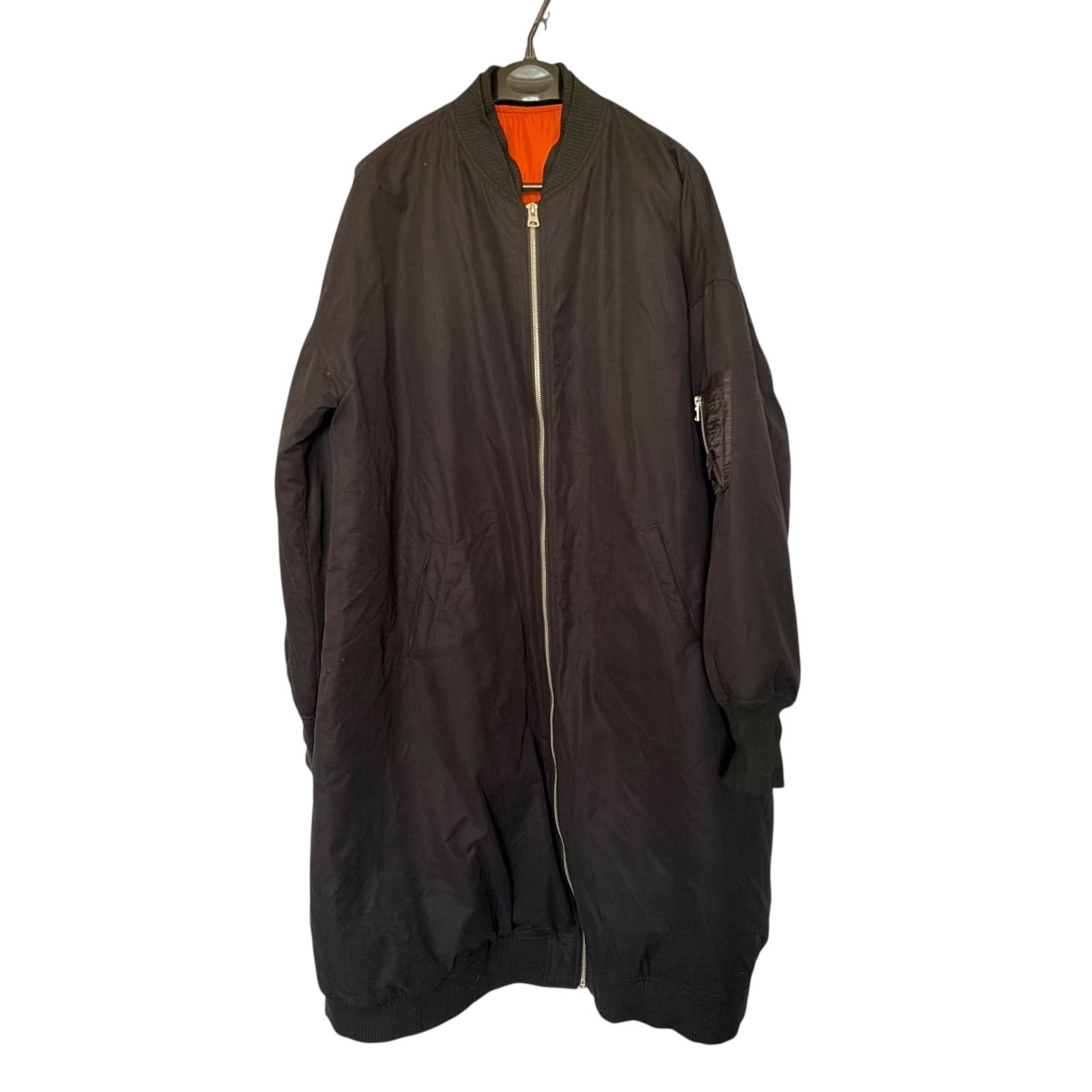 Z1526 antiqua アンティカ 大人気 完売品 MA-1ロングコート ブラック