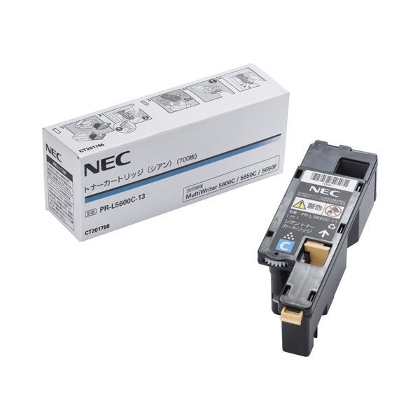 （まとめ）NEC トナーカートリッジ シアンPR-L5600C-13 1個 【×