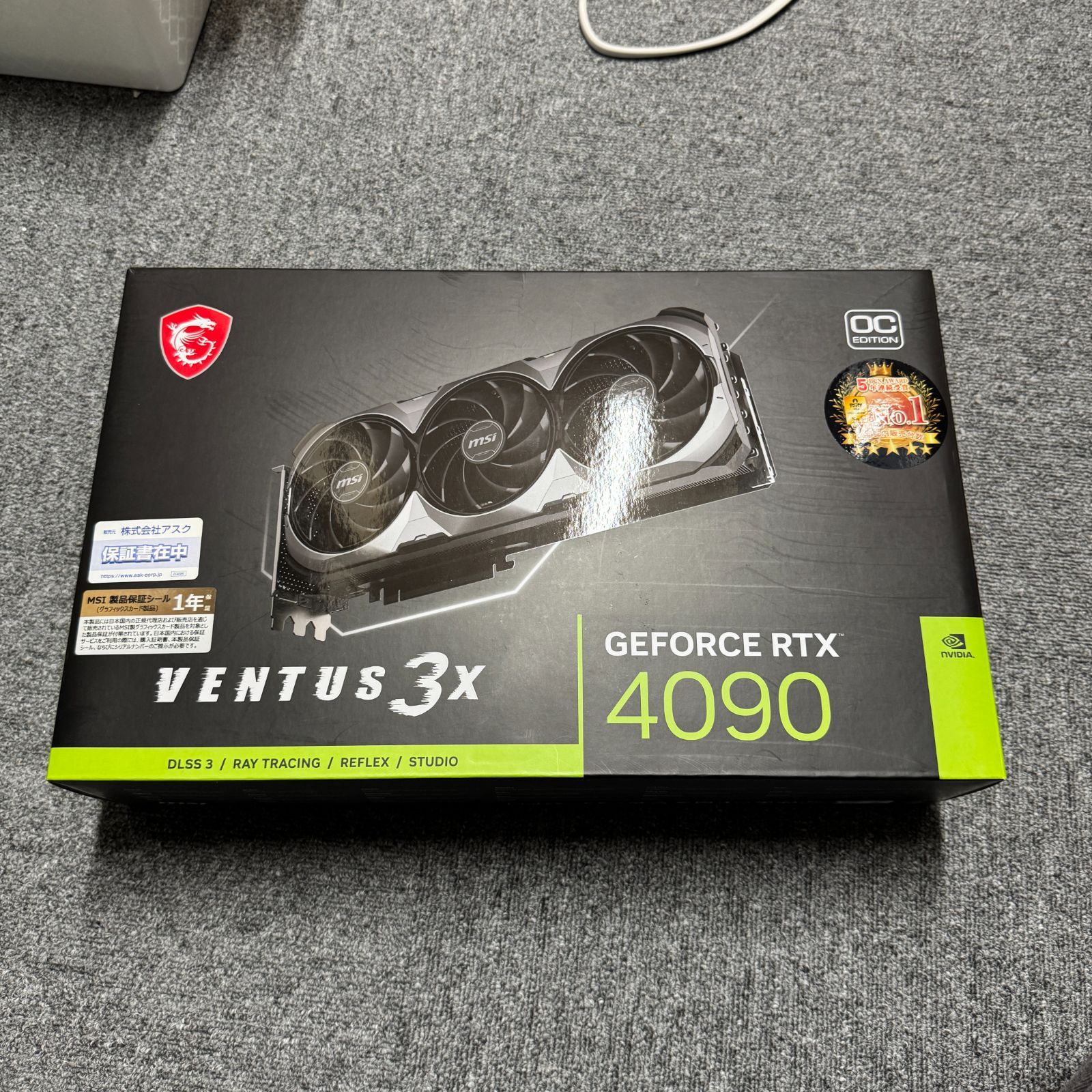 箱、ヒートシンクのみ】GeForce RTX 4090 VENTUS 3X E 24G OC