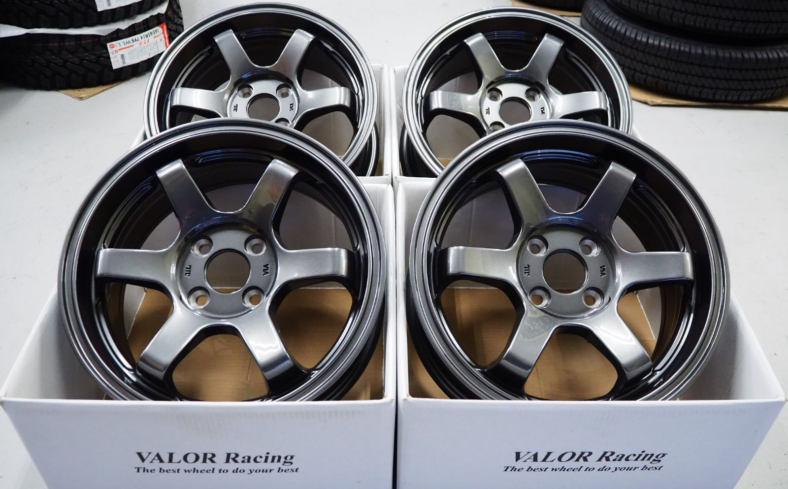 当店在庫してます！ TS6R Racing VALOR カスタムサイズ 15inch TOYO 4H100+38 6.5J タイヤ・ホイール