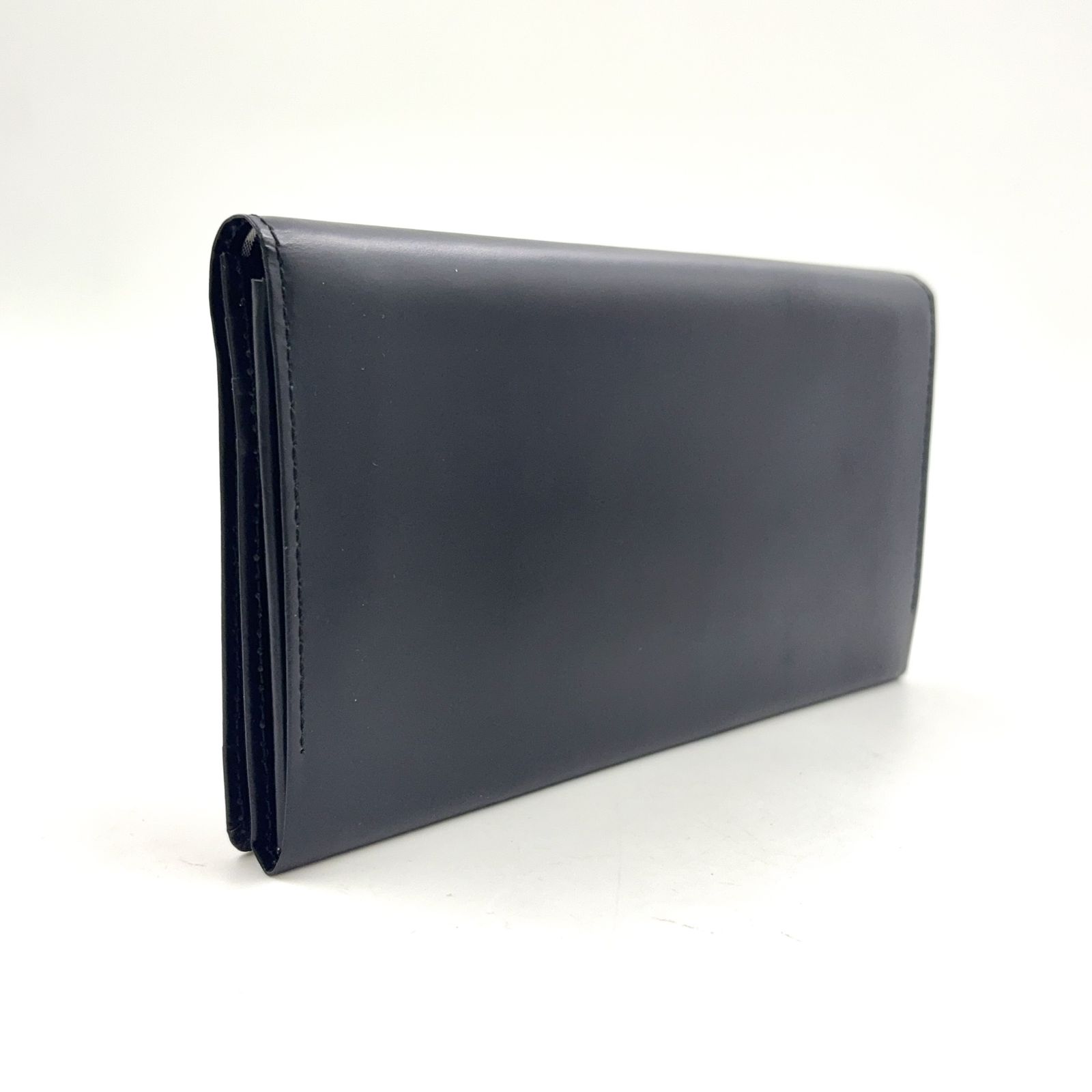 BURBERRY ノヴァチェック 2つ折り レザー×キャンバス ブラック 長財布 ブラック