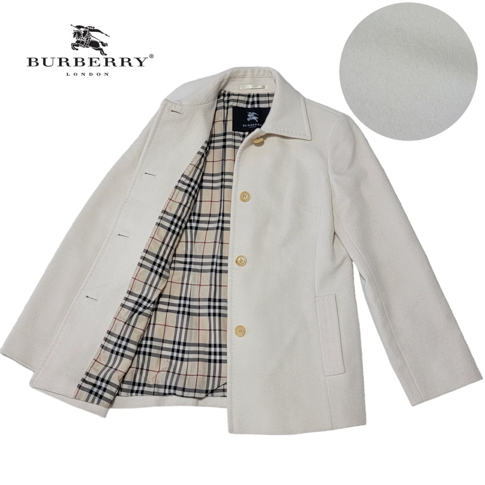 BURBERRY - 【美品】バーバリー BURBERRY アンゴラ 裏ノバチェック柄