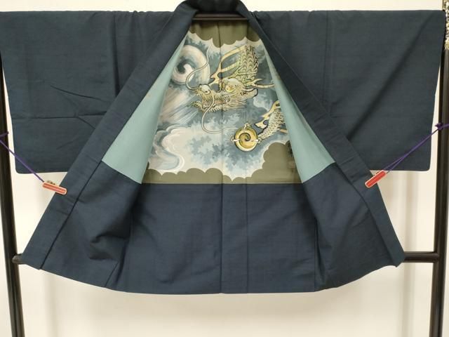 平和屋着物□男性 紬 アンサンブル 霞文 正絹 逸品 DAAO3607ob 平和屋  