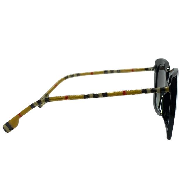 多彩な品揃え。 バーバリー B 4323-F 3853 8G 140 56□20 サングラス アイウェア ロゴ スクエアフレーム チェック プラスチック ブラック BURBERRY 数量限定で特別販売。