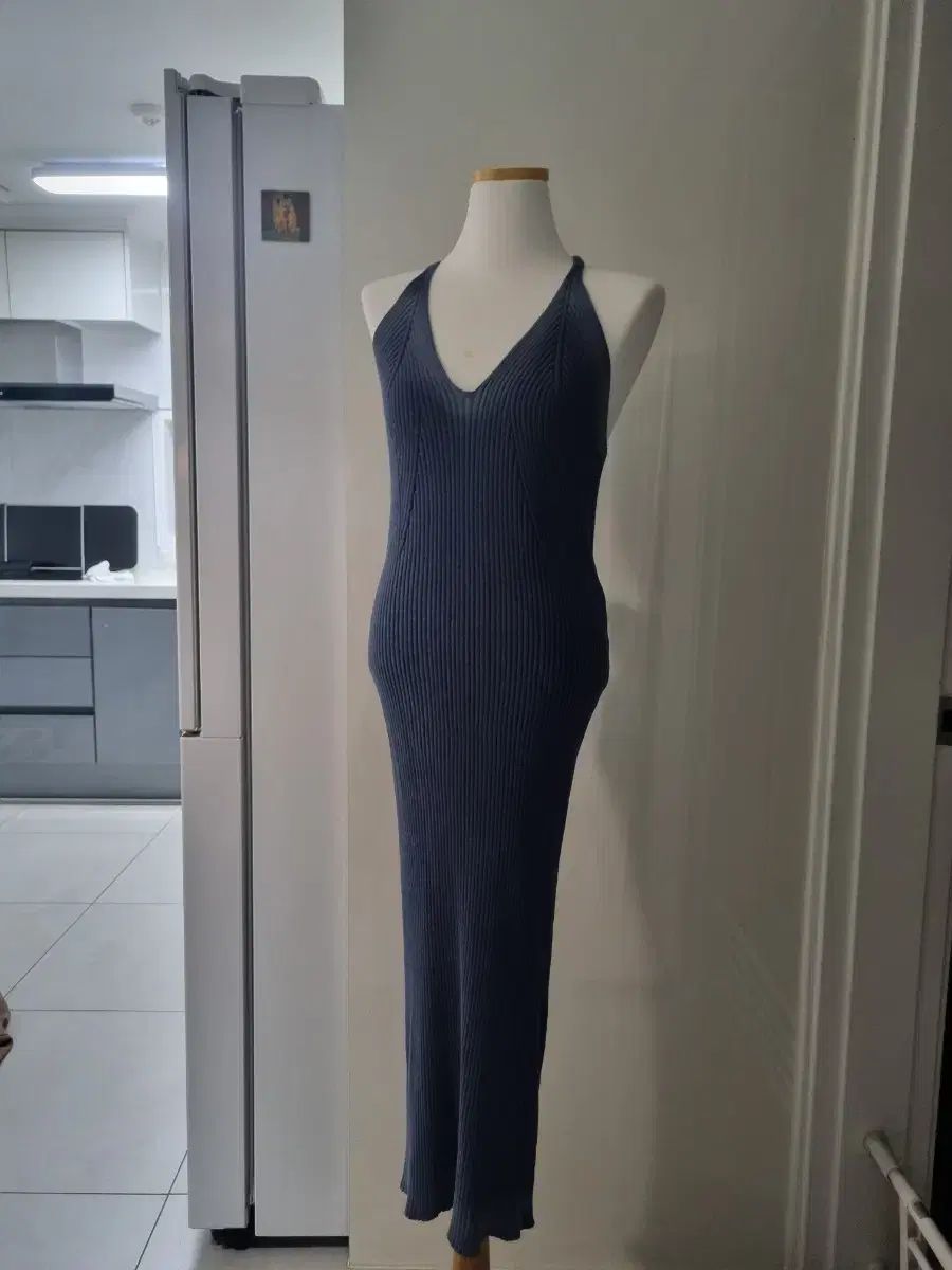 289 000 ベルソ ニット ロング ホルターネック ドレス ワンピース F