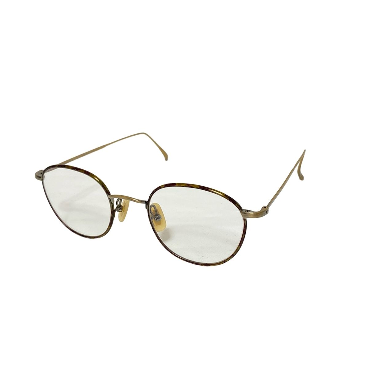 金子眼鏡 カネコメガネ メガネ - クリア×ボルドー×ゴールド