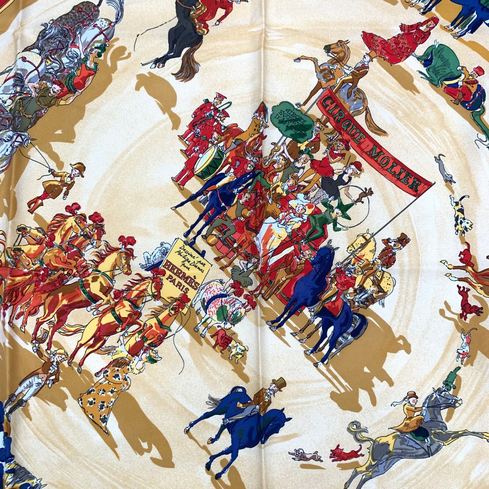 HERMES カレ 90 モリエサーカス スカーフ HERMES カレ モリエサーカス