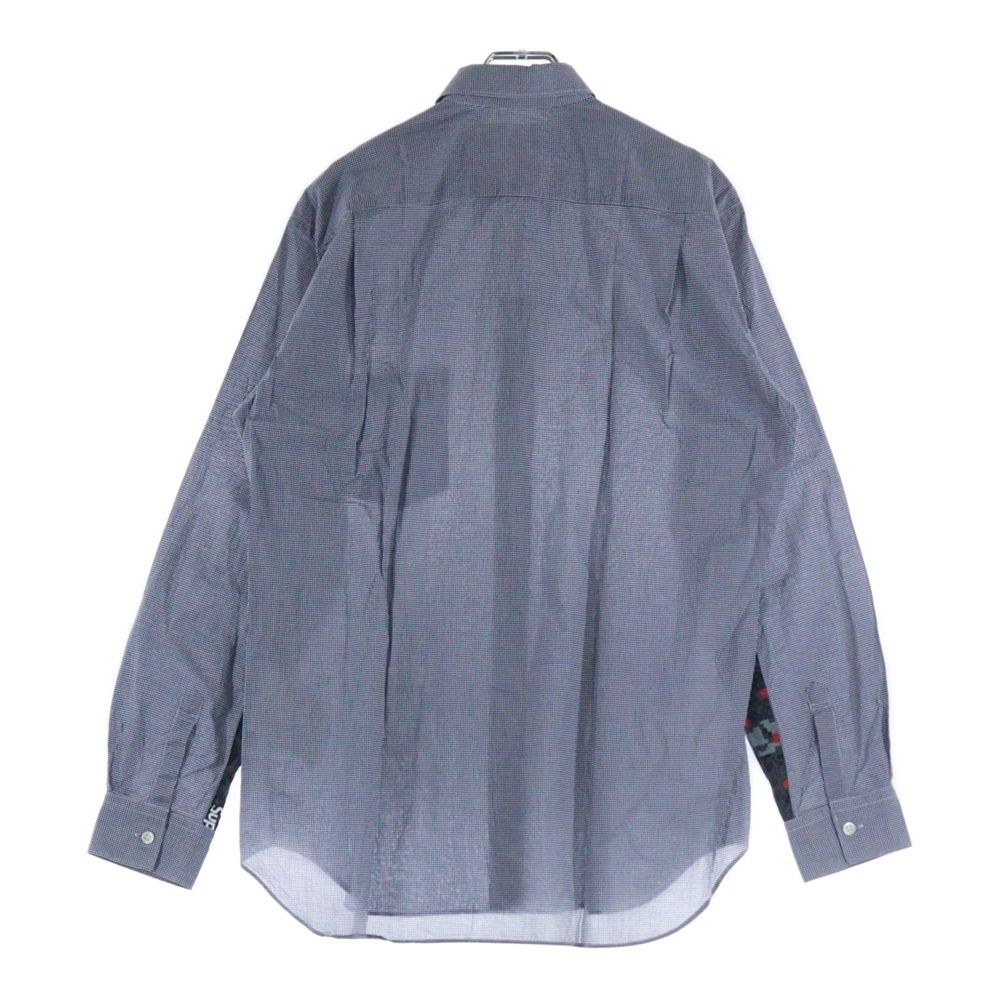 SUPREME シュプリーム 13 SS×COMME des GARCONS SHIRT Gusset コムデギャルソン ガゼット ボタンダウン ギンガムチェック 長袖シャツ ホワイト ブルー S 1 SS