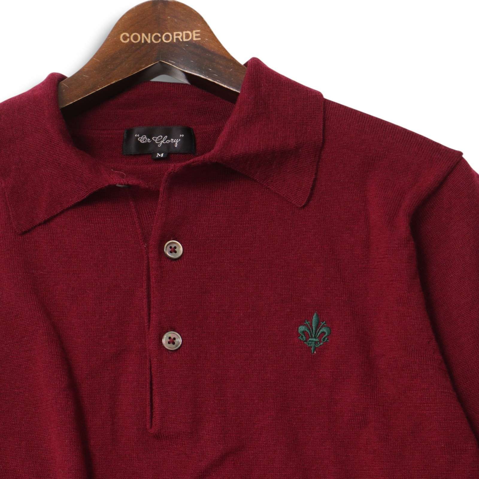 or Glory オアグローリー 秋冬 ロゴ刺繍☆ ウール100％ ニット ポロ