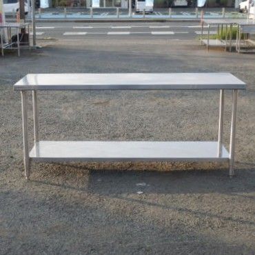 1 業務用 ステンレス 作業台 W1800 D600 H800mm 厨房 W180cm 下段ソリッド仕様