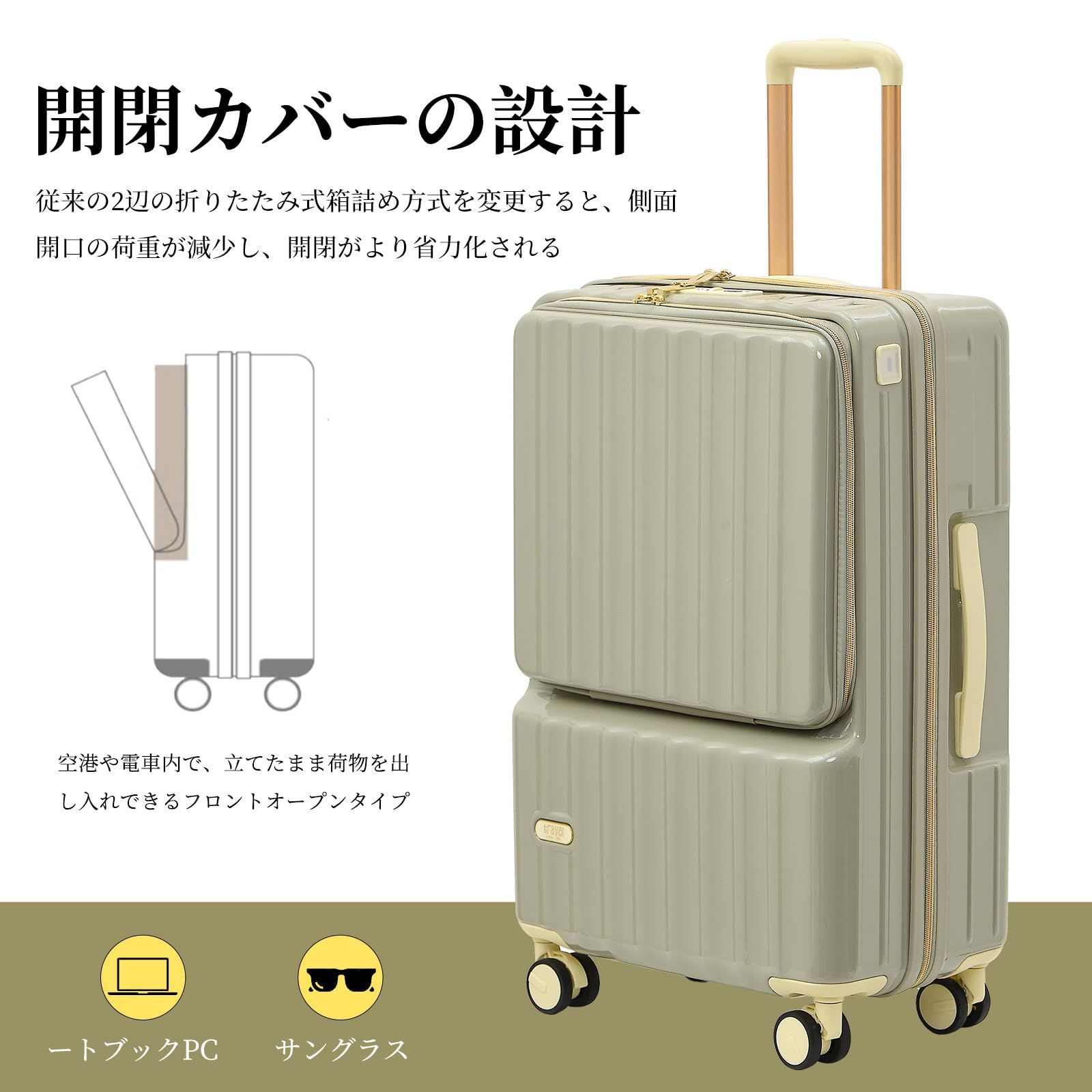 女向き 飛行機持ち込みスーツケース