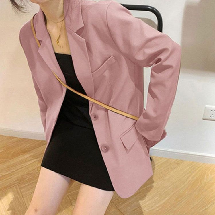 韓国風♡春のゆったりカラージャケット パーティーや女子会に活躍 Amazon | [Invaxe] レディース 韓国系 ジャケット大きいサイズ