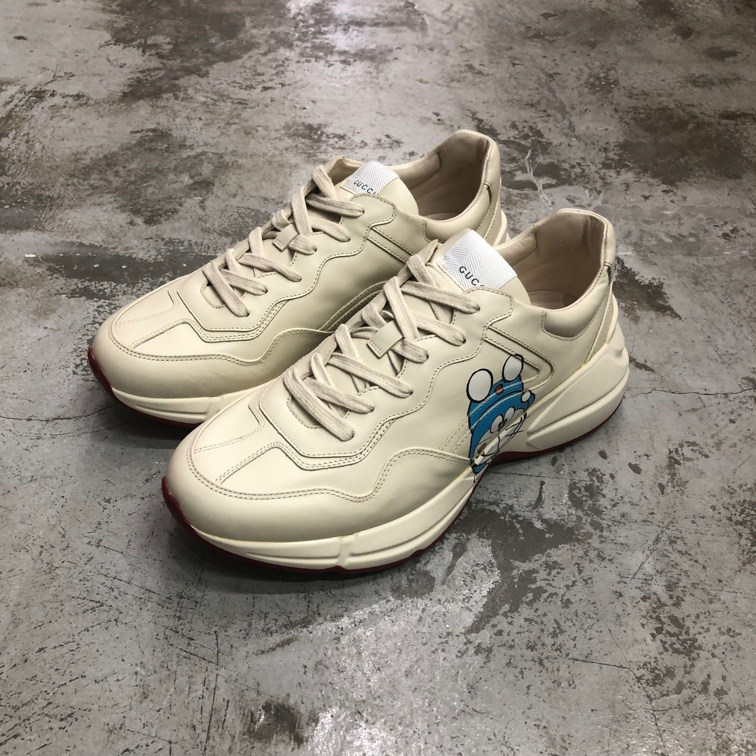 GUCCI グッチ 655025 ドラえもん コラボ プリント スニーカー 靴 