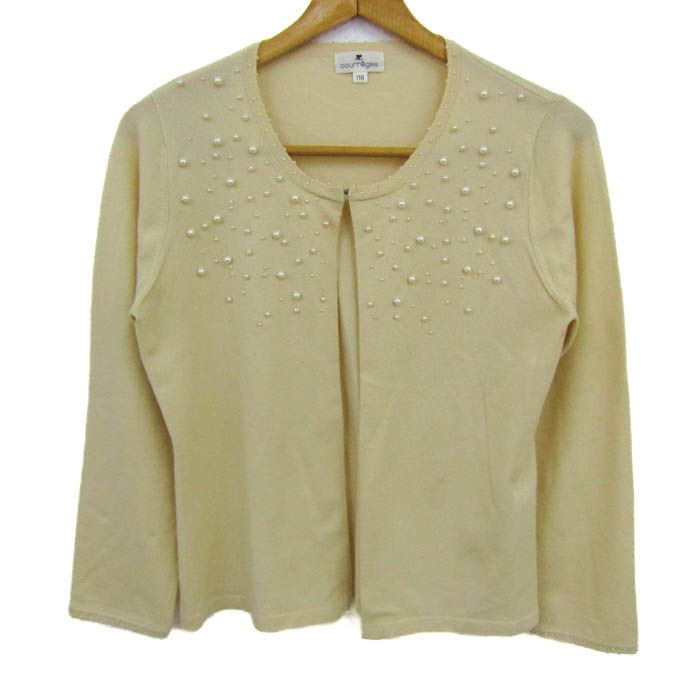 Courreges - COURREGES(クレージュ) カーディガン サイズ40 M レディース美品  - 白 長袖 Courreges - COURREGES(クレージュ) カーディガン サイズ40 M