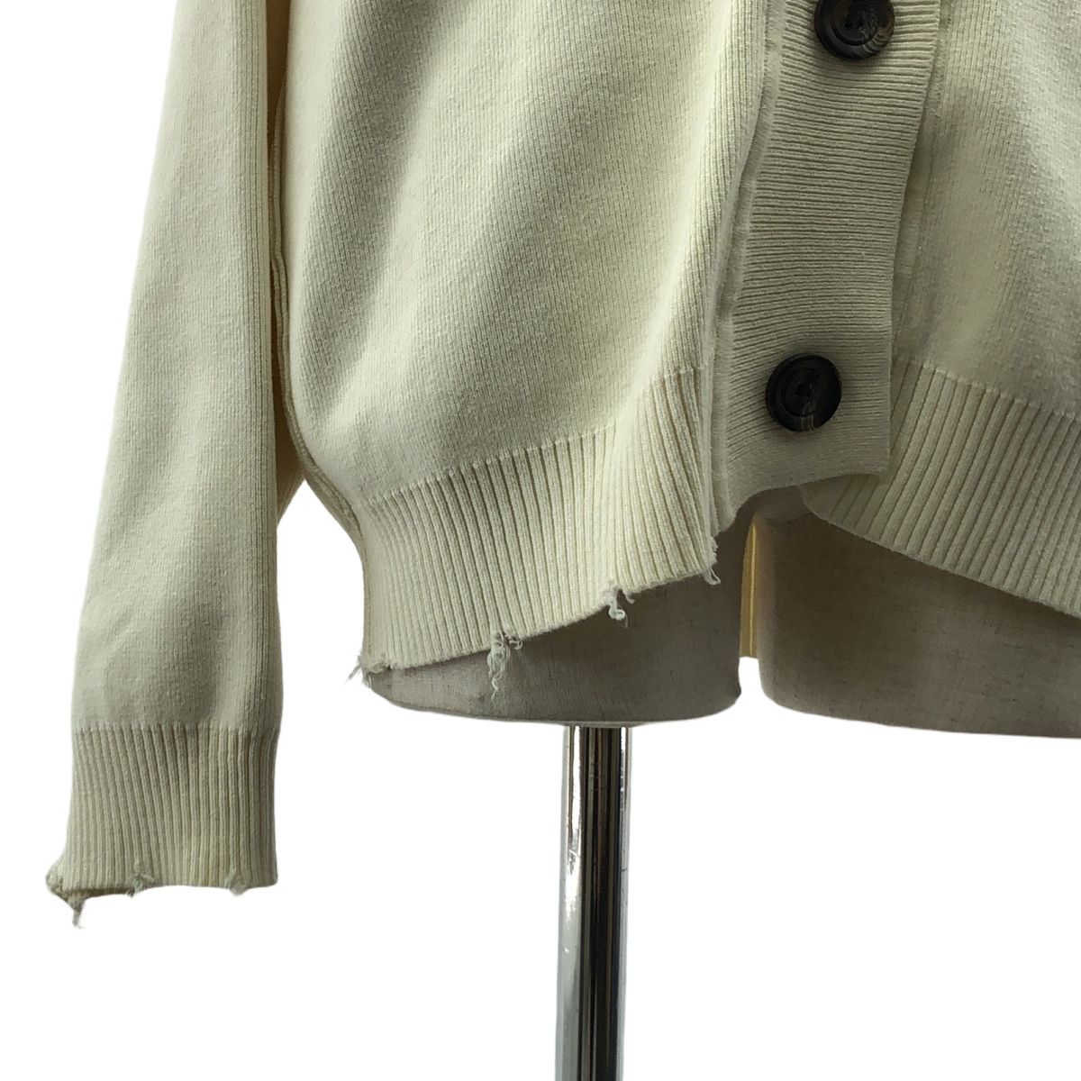PERVERZE / パーバーズ | 2019SS | crash wide knit cardigan クラッシュ ワイド ニット カーディガン | F | アイボリー | レディース PERVERZE / パーバーズ | 2019SS | crash wide knit cardigan
