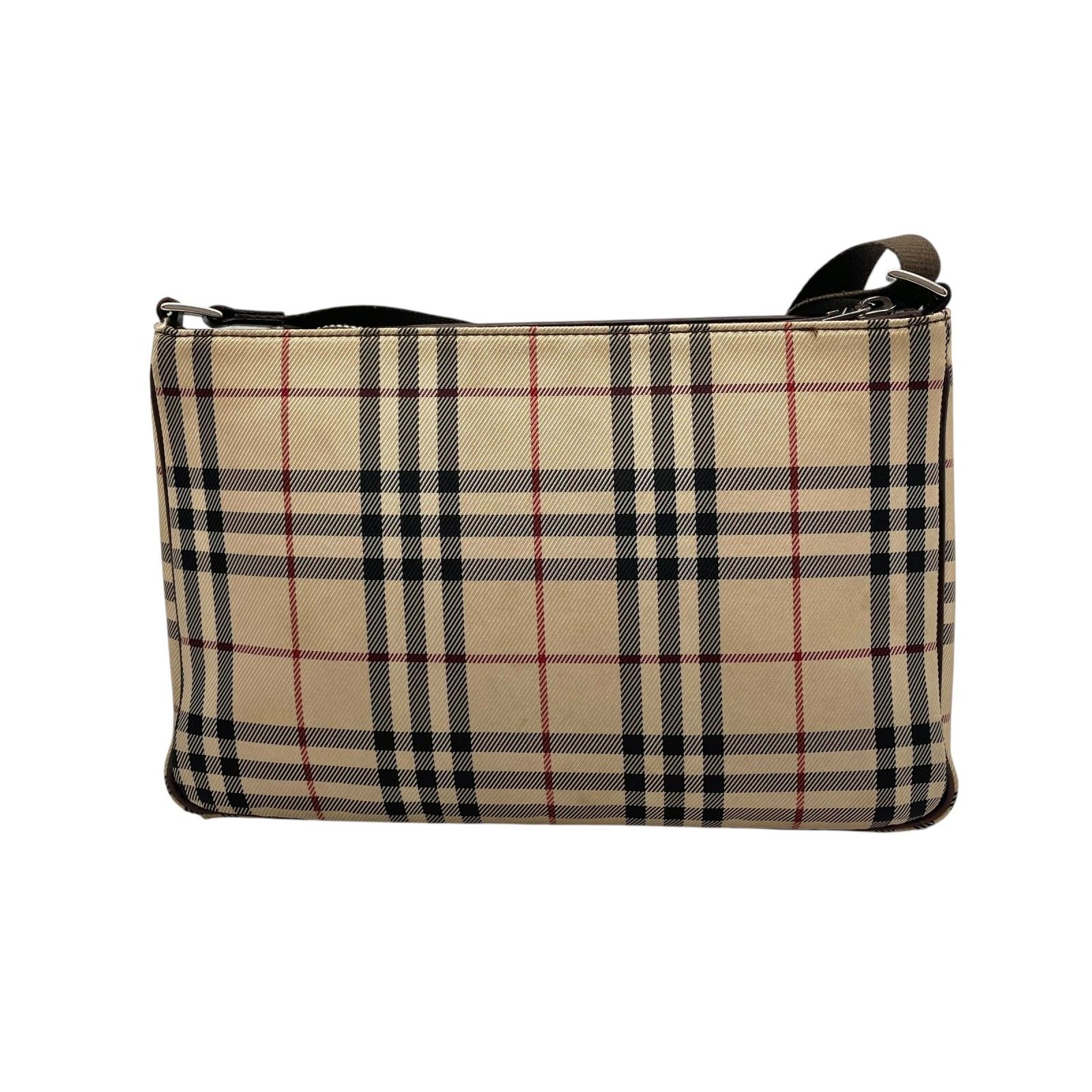 松*様 Burberry ノバチェック ハンドバッグ キャンバス レザー ブラウ BURBERRY バーバリー ノバチェック キャンバス レザー