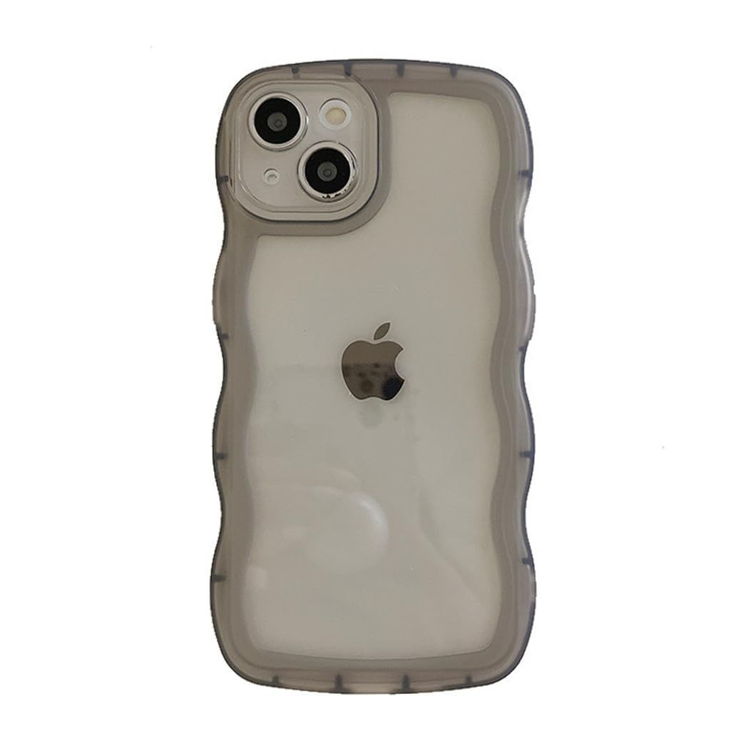 【在庫処分】アイフォン ケース 15 ケース 15 透明 可愛い iPhone ウェーブ 携帯カバー