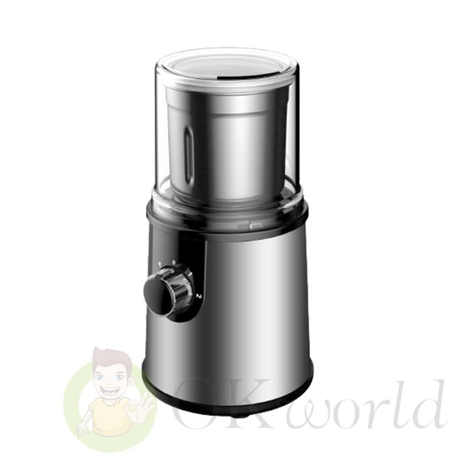 電動コーヒーミル ステンレス鋼製 容器が取り外しで水洗いやすい