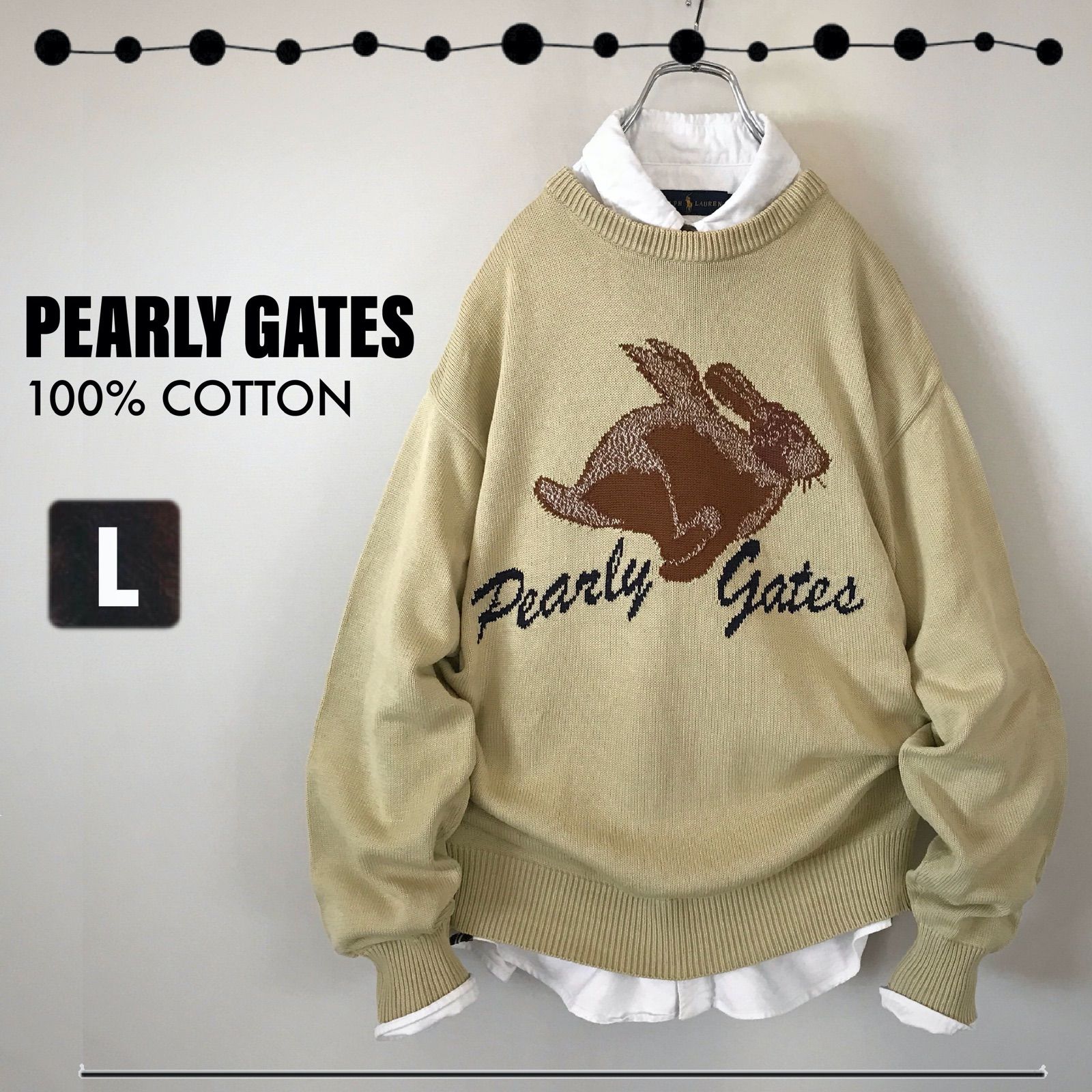 パリーゲイツ　スター　セーター　サイズ４ パーリーゲイツ PEARLY GATES 100％コットン セーター サイズ：4