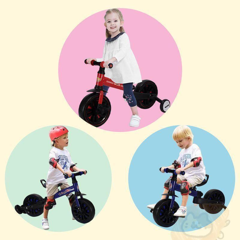 キッズバランス車1~3歳ロータリー自転車 子供用 三輪車 4in1 バランスバイク 自転車 1歳 2歳 3歳 4歳