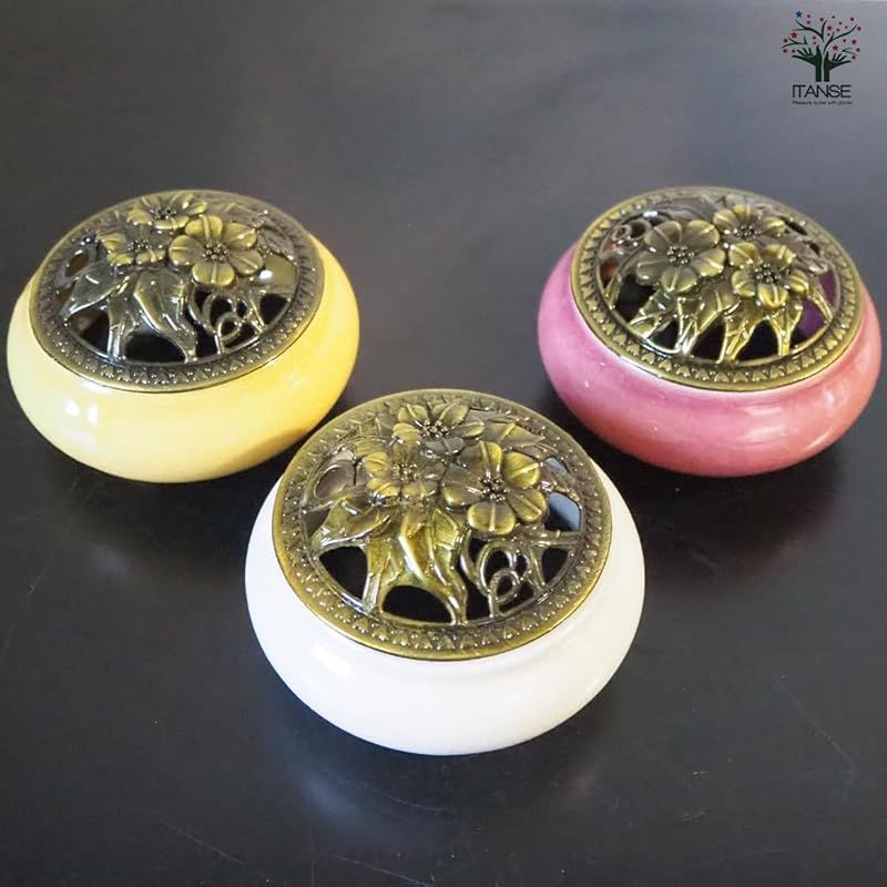 セラミック香炉 シルククリーム