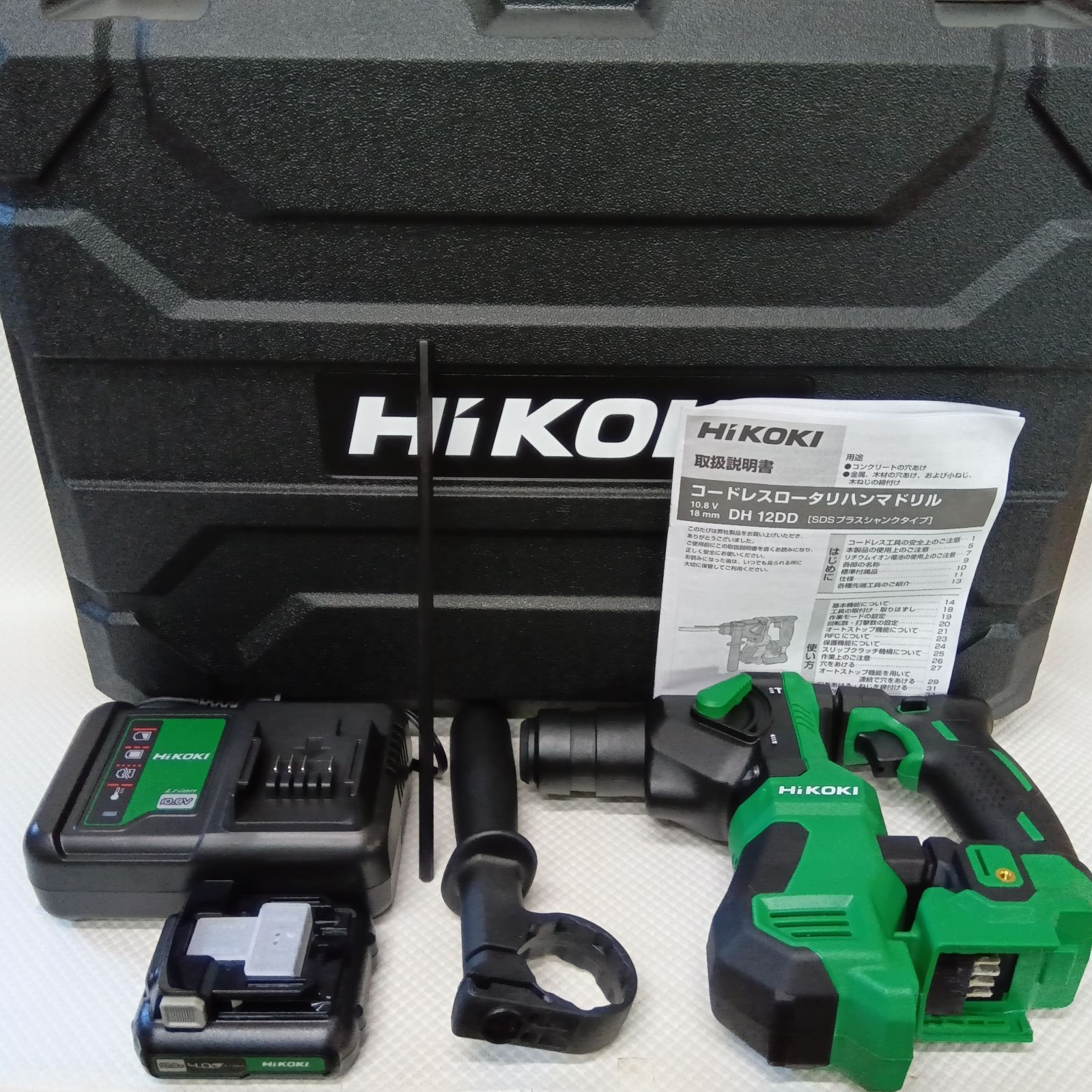 品❢ ハイコーキ 10.8Vロータリハンマドリル 本体 充電器 10.8V4.0Aｈバッテリ DH12DD NNK ＋UC12SL＋BSL1240M セット