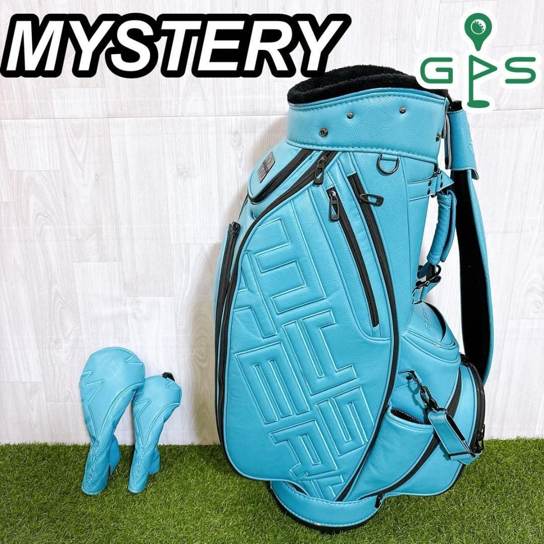 希少 MYSTERY ミステリー キャディバッグ 合成皮革 ヘッドカバー付き 希少 MYSTERY ミステリー キャディバッグ 合成皮革 ヘッドカバー付き