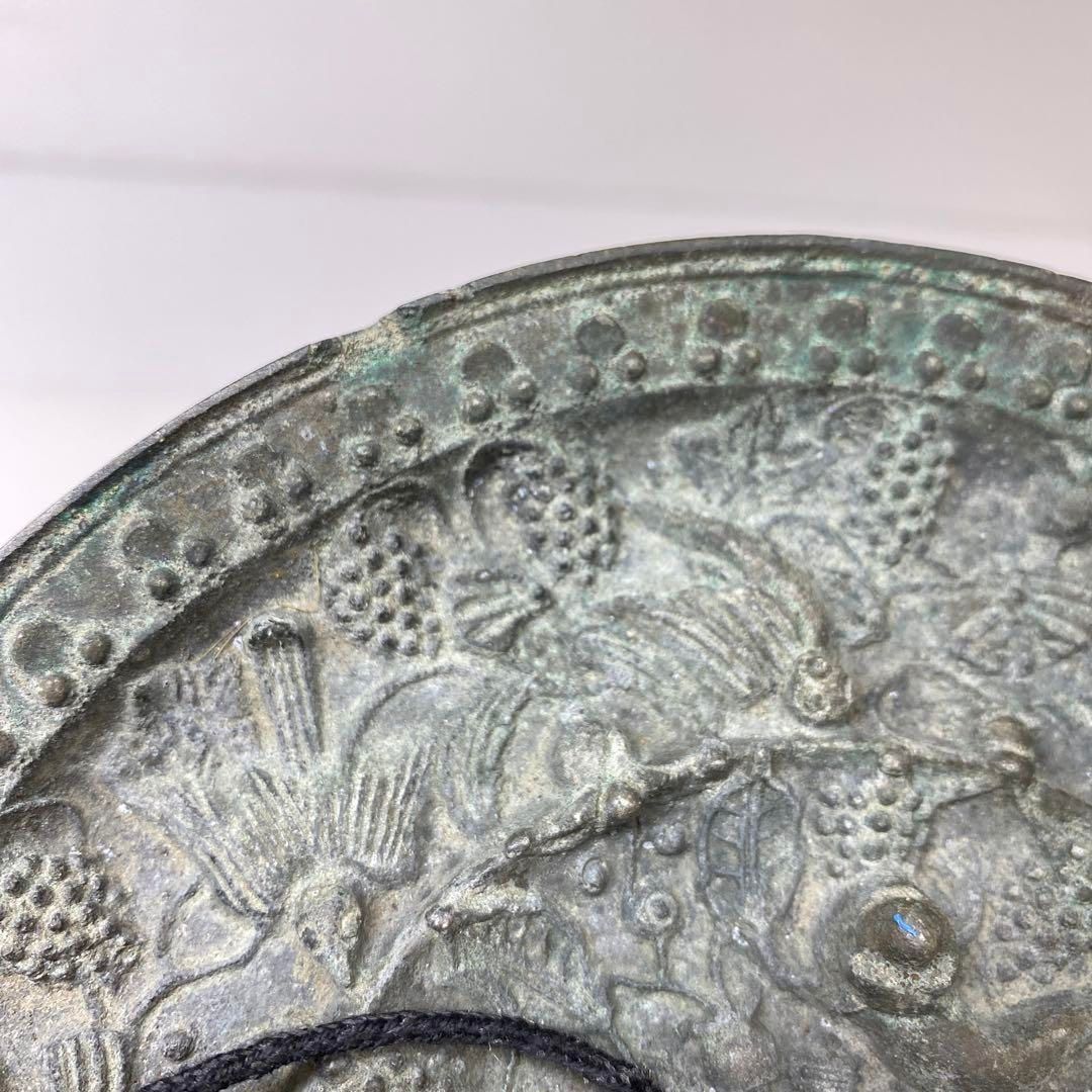 中国古玩　海獣葡萄鏡　大型　直径17.2㎝ タルニ　本さ7-0113☆1F 中国古玩 海獣葡萄鏡 大型 直径17.2㎝ タルニ 本さ7-0113☆1F - メルカリ