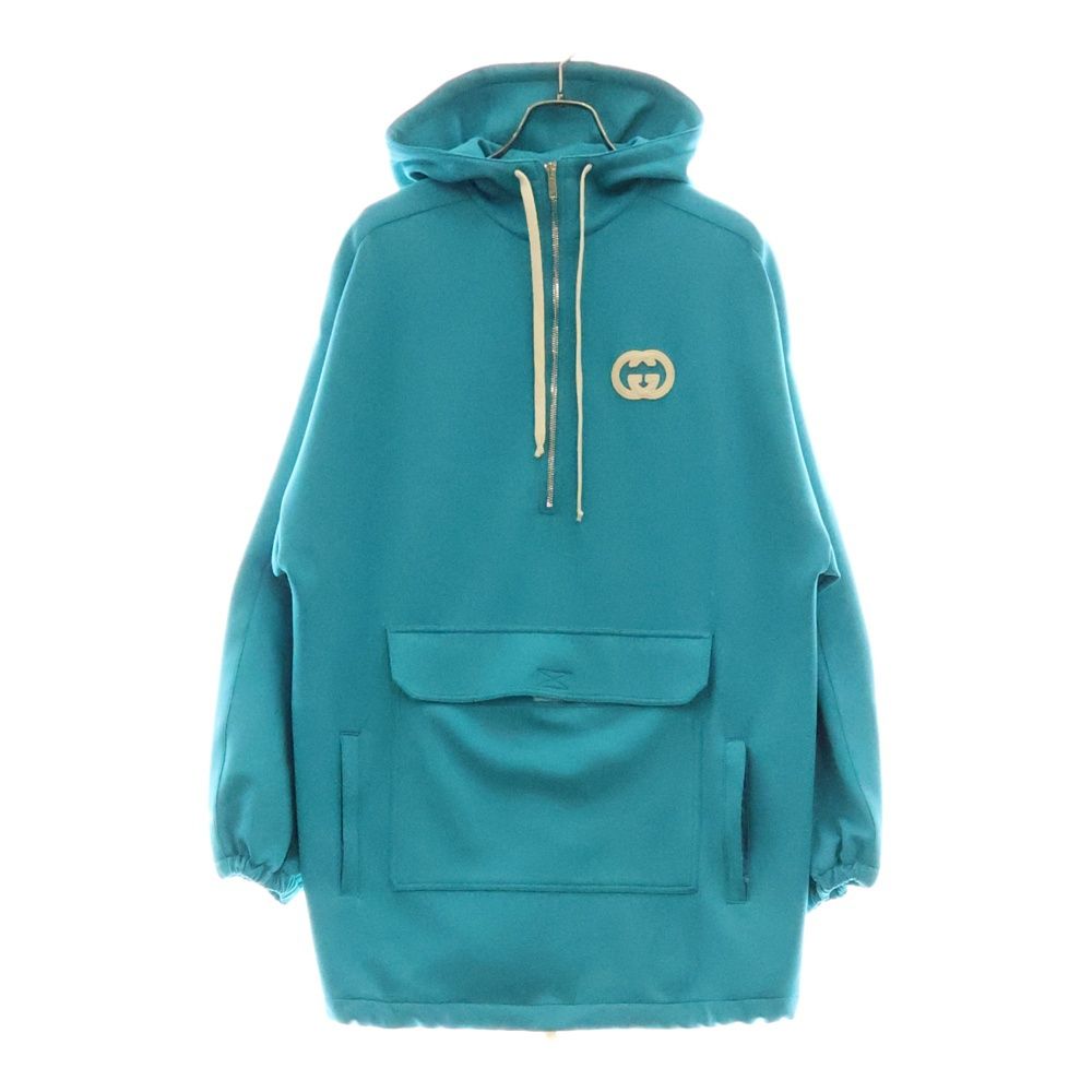 GUCCI グッチ GGワッペンフード付きアノラックブルゾン ハーフジップ 