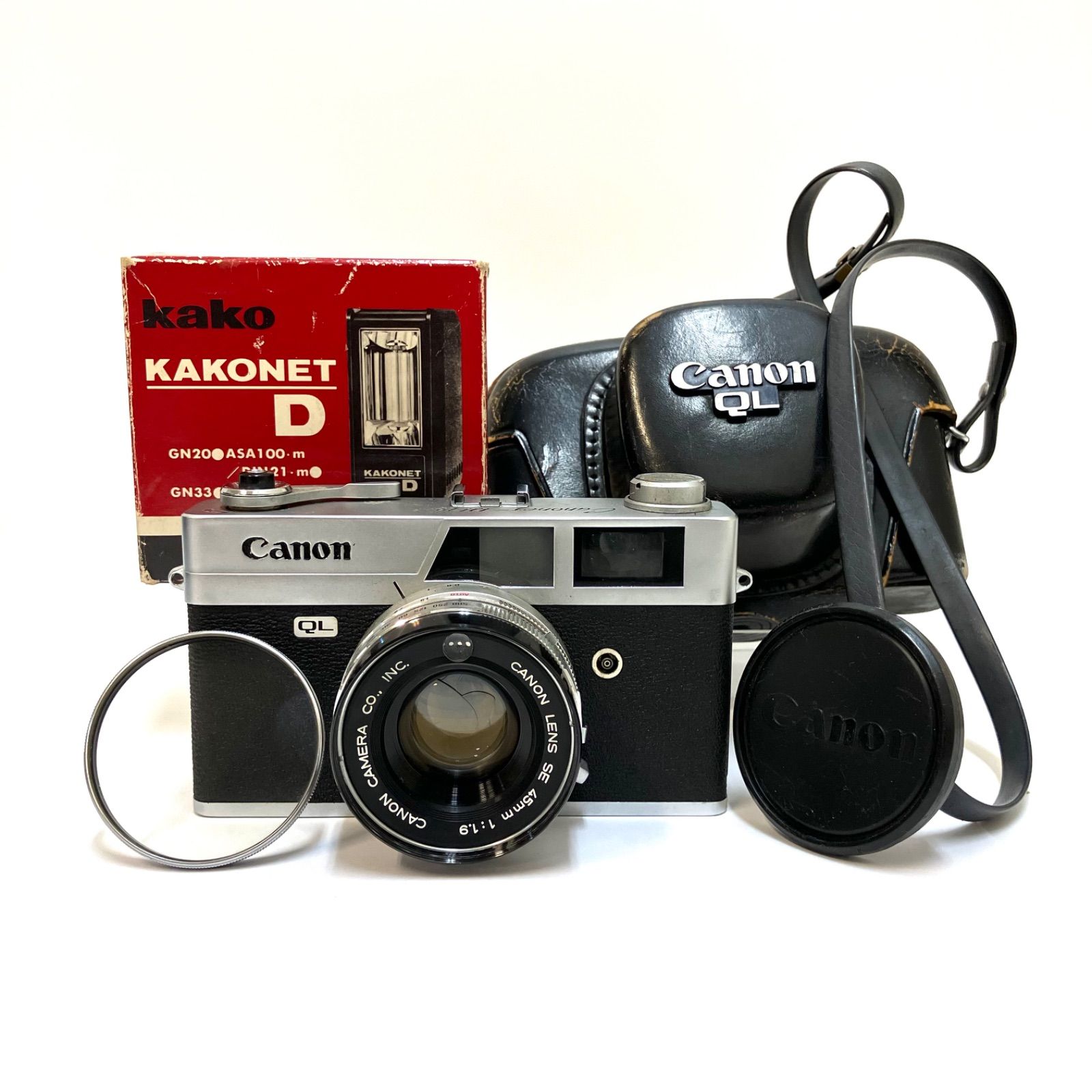 Canon＊キャノンフィルムカメラストロボセット レトロ フィルムカメラ