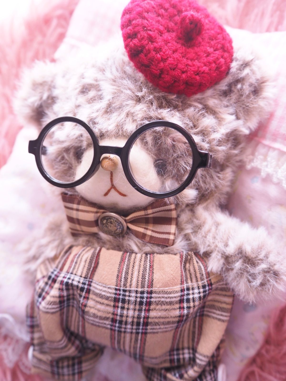 メガネが似合うオシャレなクマさん☆ぬいぐるみ - メルカリ