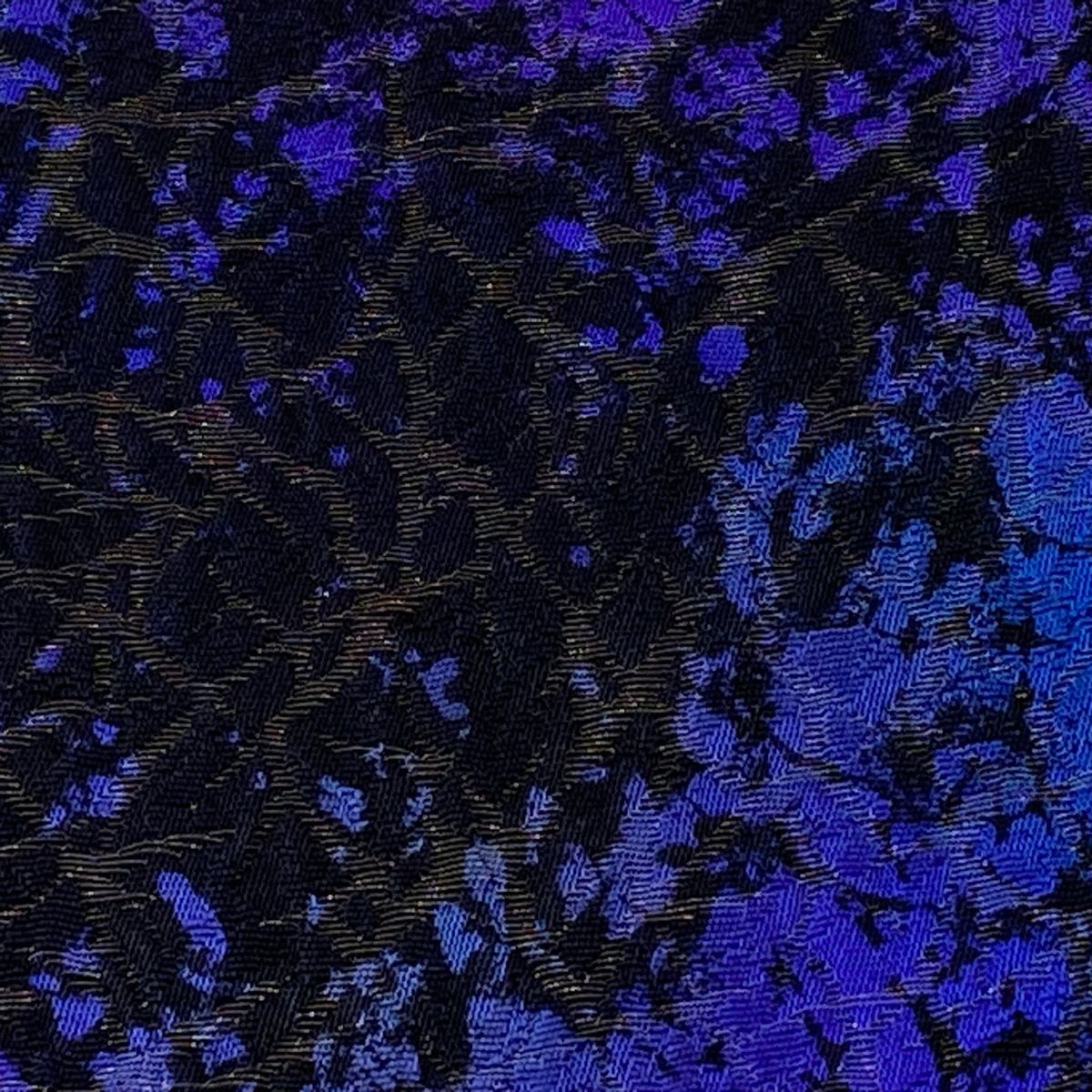 角帯 名品 幾何学模様 花唐草 金糸 紫 正絹 CAMPINGPARCCENTRAL_COM