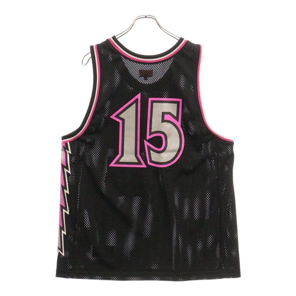 SUPREME シュプリーム 18SS Bolt Basketball Jersey ボルト バスケット ボール ジャージー ノースリーブ ユニフォーム タンクトップ ブラック/ピンク SUPREME (シュプリーム) 18SS Bolt Basketball Jersey ボルト