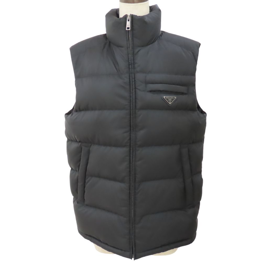 PRADA ブラック ダウンベスト　ブラック　メンズ　50サイズ PRADA ブラック ダウンベストブラックメンズ50サイズ