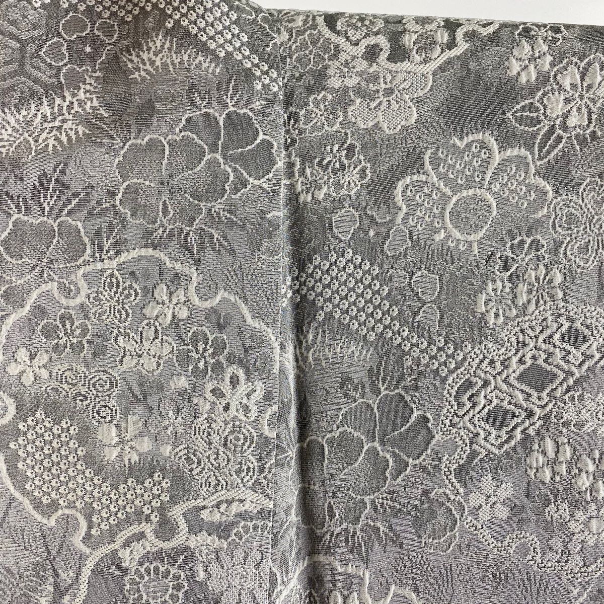 平和屋本店□極上 小紋 雪華文 暈し染め 銀彩 逸品 未使用