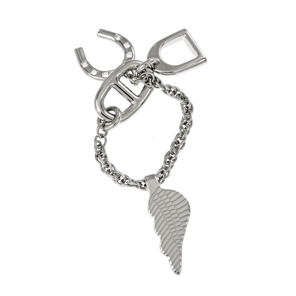 名東】エルメス キーホルダー ボンヴォヤージュ シルバー金具