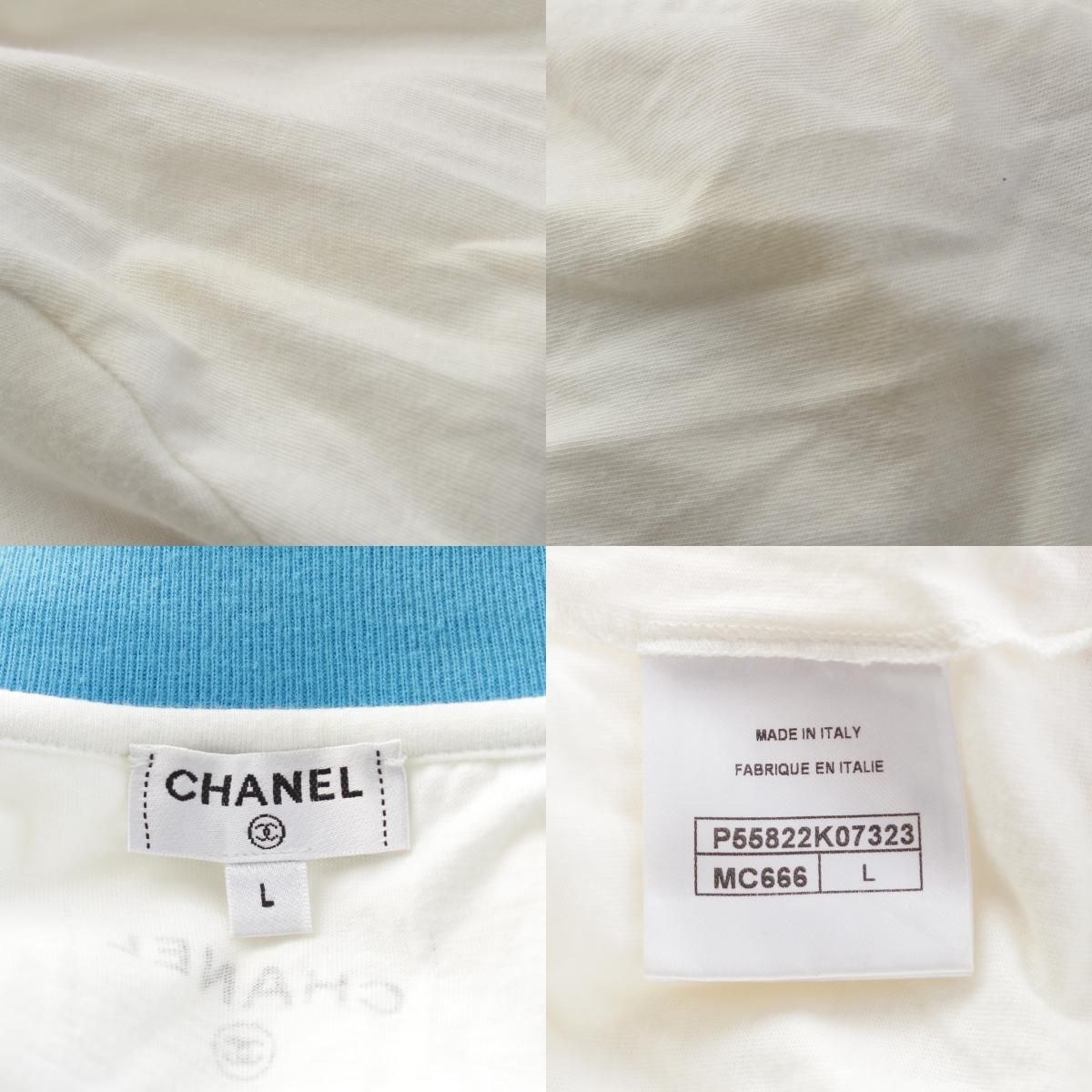 シャネル 17C コットン COCO CUBA プリント 長袖Tシャツ トップス  