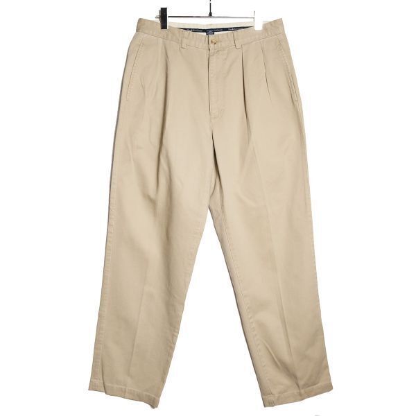 90's ポロラルフローレン 2タック コットン チノパンツ (33×32 90's ポロラルフローレン 2タック コットン チノパンツ (33×32