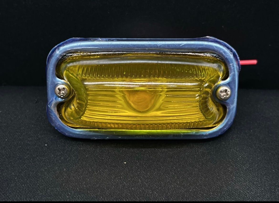 車幅灯 デコトラ 2個セット 黄色ガラス付き LED球付き 車幅灯 デコトラ