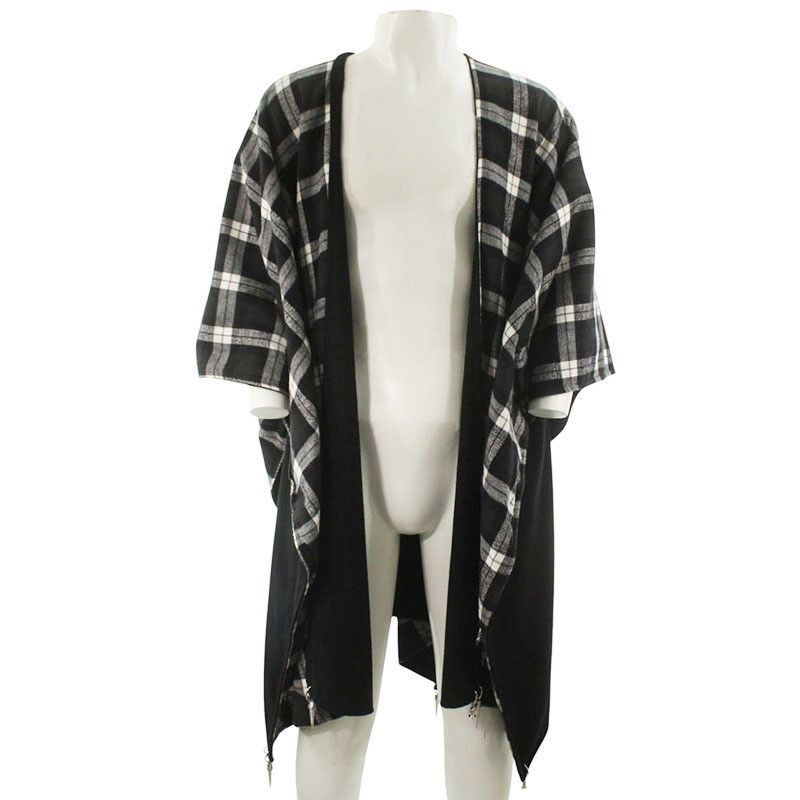 アンブッシュ チェック柄メタル装飾ストール メンズ