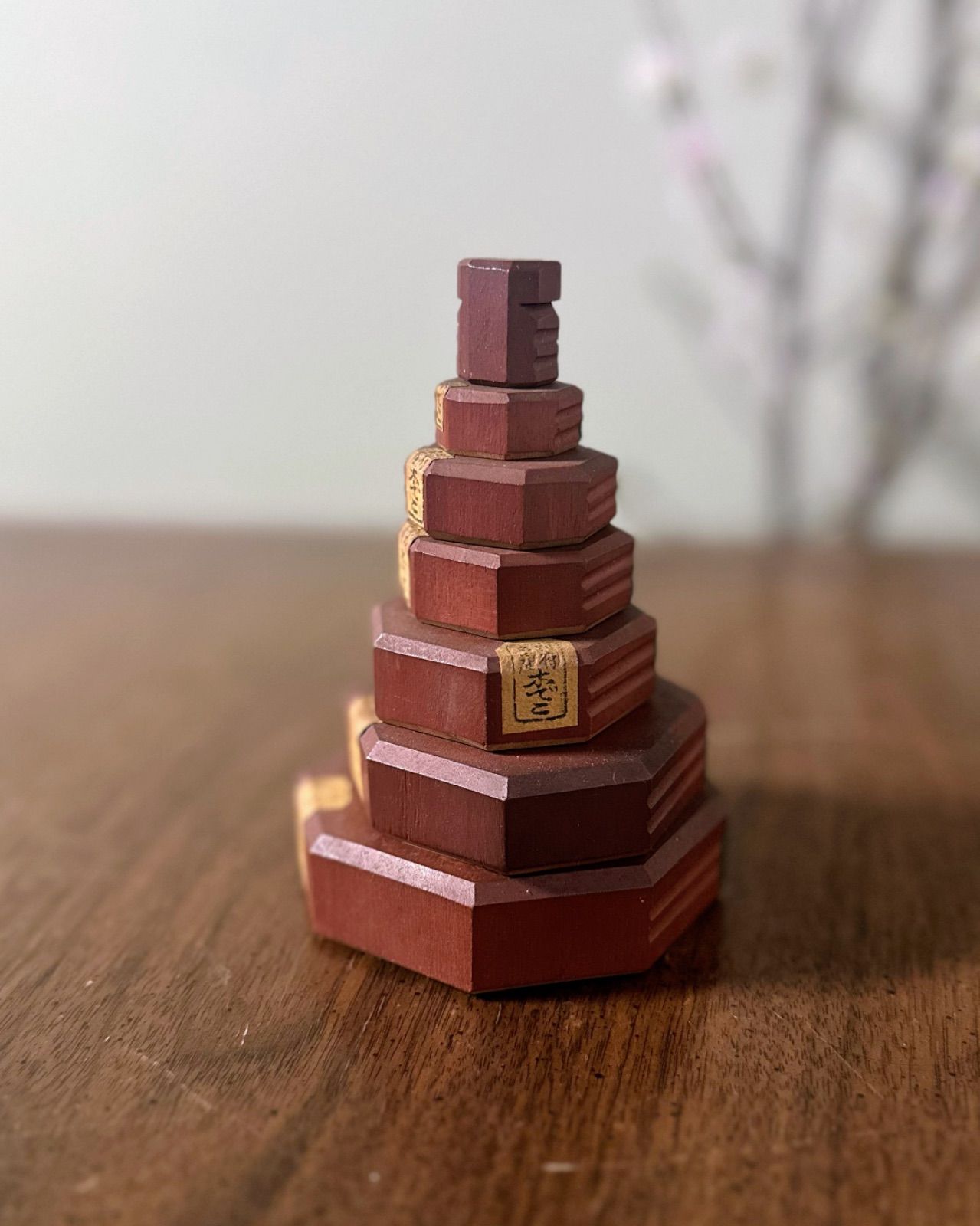 状態良好◇魔除けの神 木でこ 大友人形 7つセット 木仙作 大分県別府