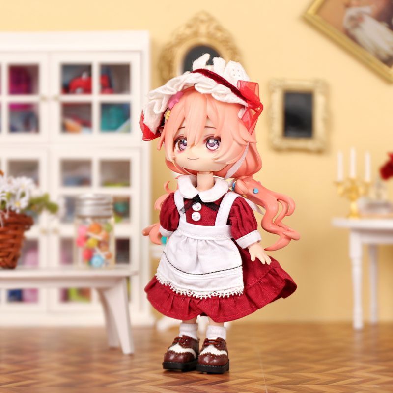 【即納！最大半額！】 オビツ11 カチューシャ+ワンピース+エプロン ねんどろいどどーる 着せ替え服・アウトフィット