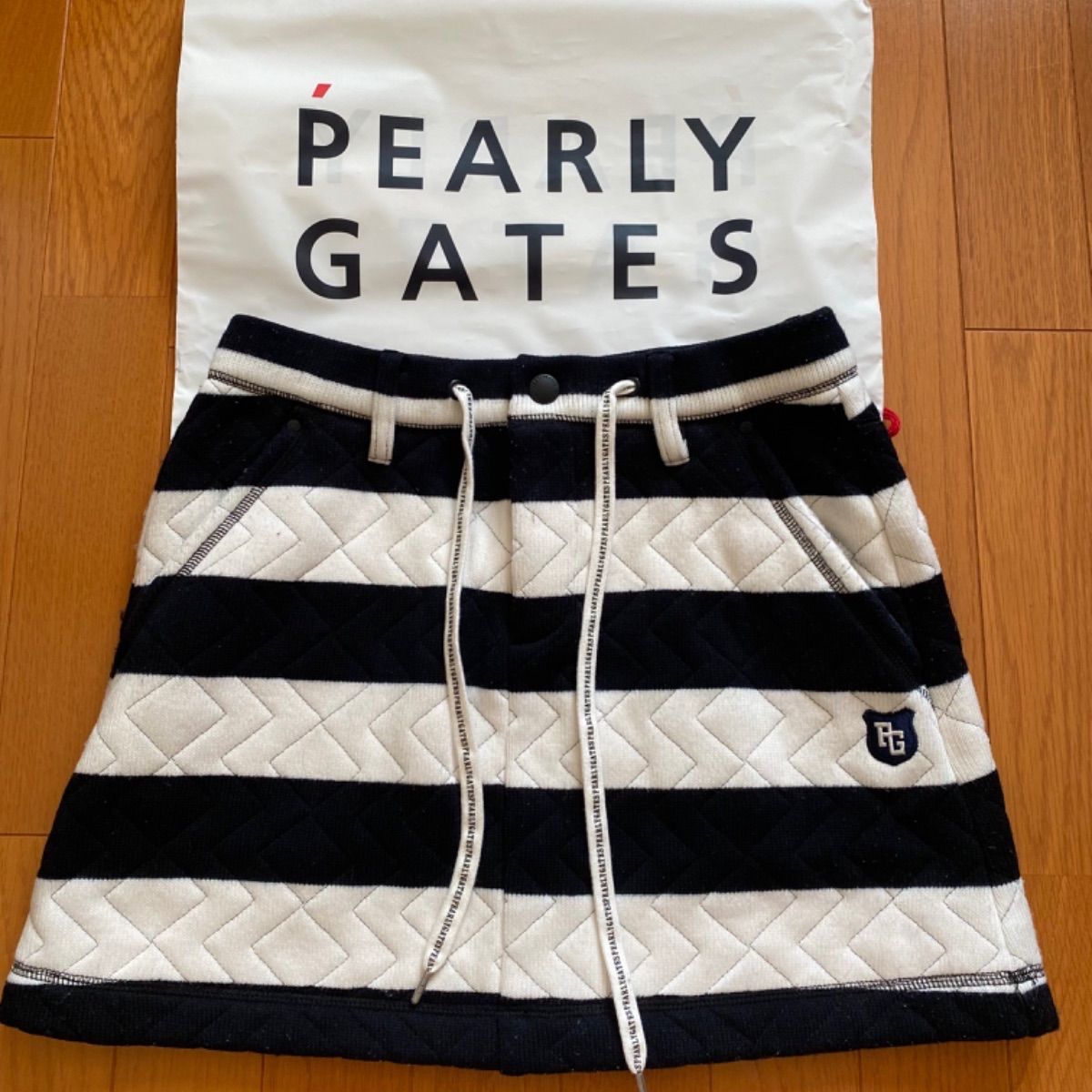 PEARLY GATES ロゴキルティングスカート サイズ0 パーリーゲイツ