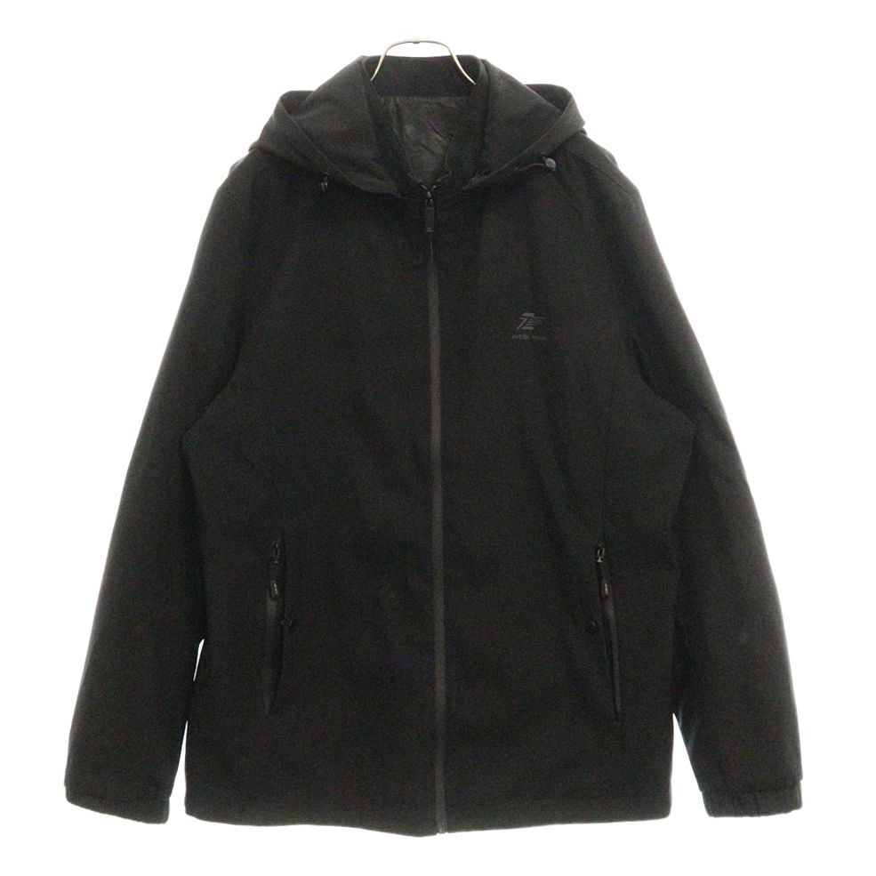 UABONI Paris (ユアボニ パリ) シルク混 コットン フーデッドジャケット マウンテンパーカー ブラック
