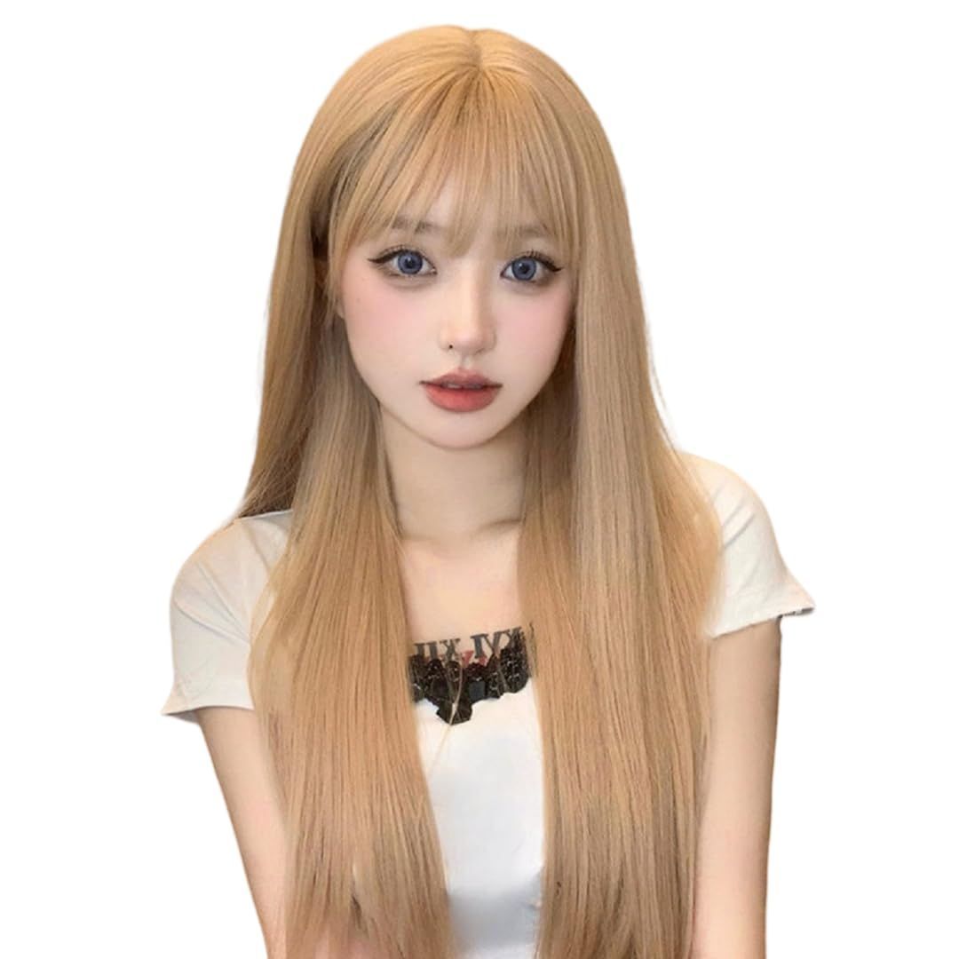 レディースウィッグ 人毛部分ウィッグ女性用ヘアピース 左分けストレートロング20