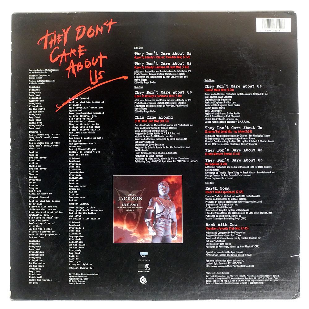 US盤 MICHAEL JACKSON THEY DON T CARE ABOUT US EPIC DANCE 12 その他 レコード CD DVD ブルーレイ